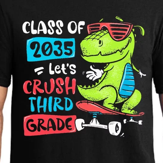 Back To School Let's Crush 3rd Grade Class Of 2035 Dinosaur Pajama Set