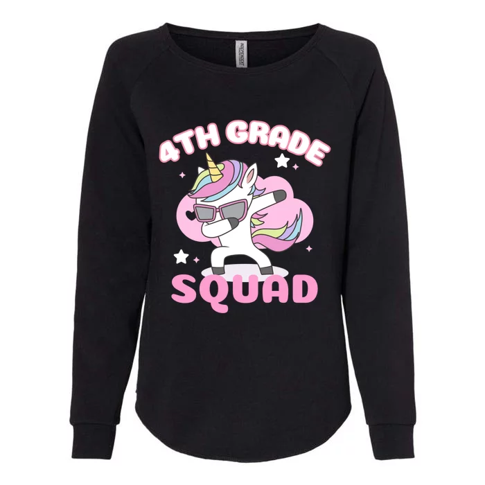 Back To School 4Th Grade Squad Dabbing Unicorn Teacher Staff Gift Womens California Wash Sweatshirt