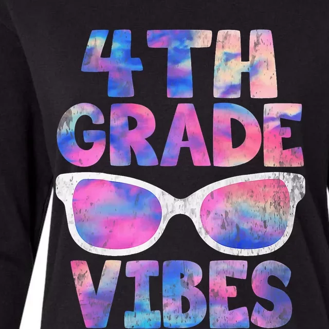 Back To School 4th Grade Vibes Shirts First Day Teacher Womens Cotton Relaxed Long Sleeve T-Shirt