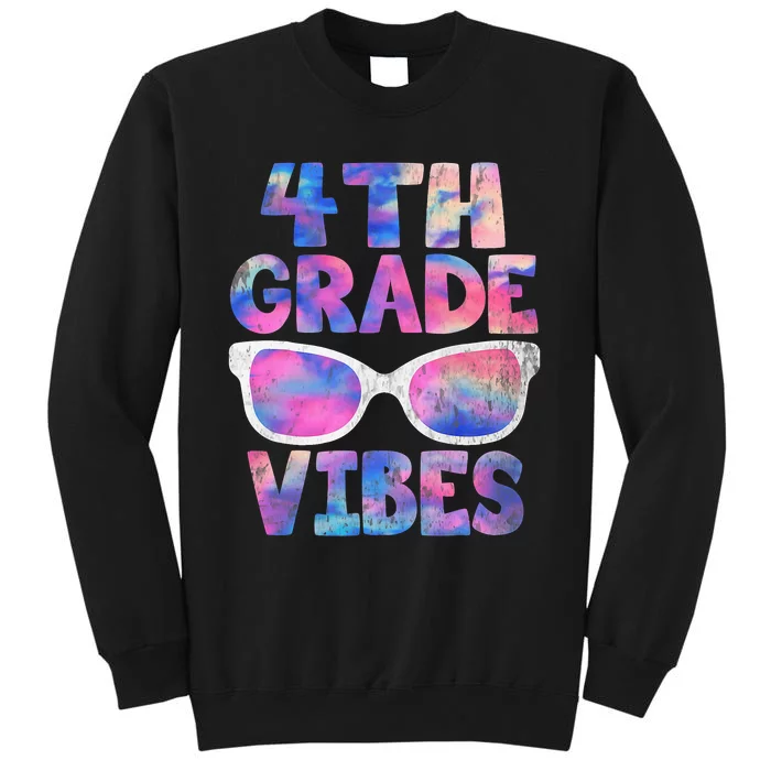 Back To School 4th Grade Vibes Shirts First Day Teacher Tall Sweatshirt