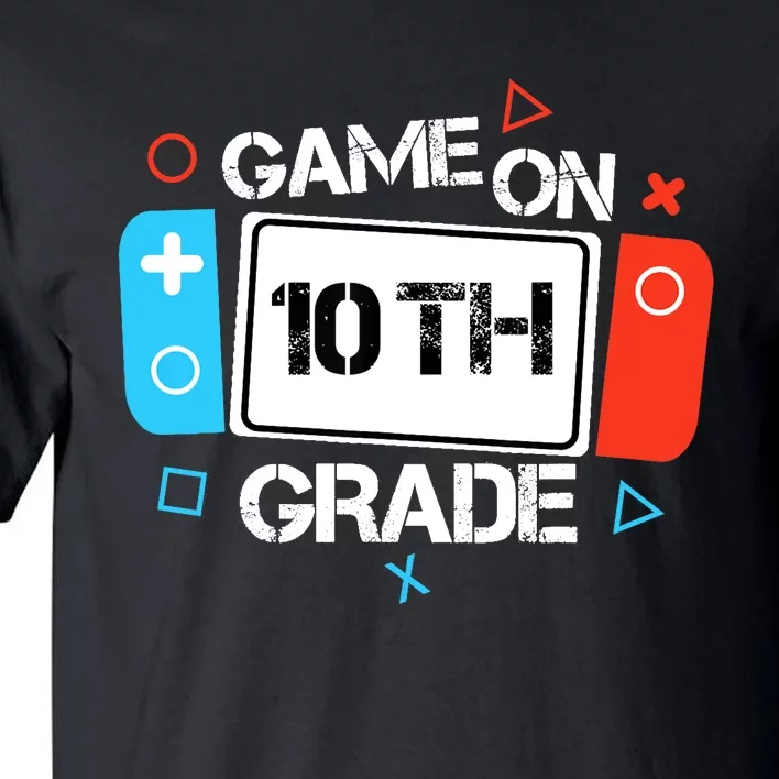 Back To School Game On 10th Grade Funny Gamer Boy Girl Tall T-Shirt