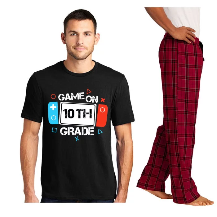 Back To School Game On 10th Grade Funny Gamer Boy Girl Pajama Set