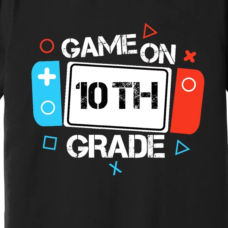 Back To School Game On 10th Grade Funny Gamer Boy Girl Premium T-Shirt