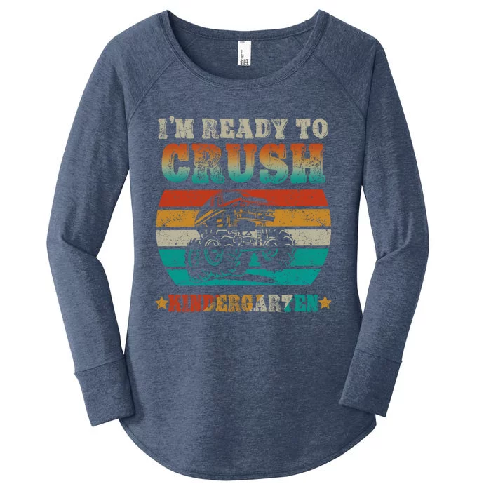 Back To School Ready To Crush Kindergarten Monster Truck Boy Gift Women's Perfect Tri Tunic Long Sleeve Shirt