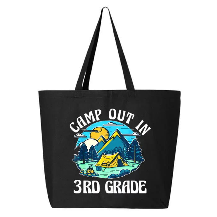 Back To School Camp Out In 3rd Grade Camping Lover Gift 25L Jumbo Tote