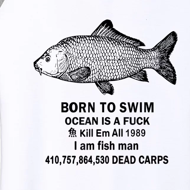 Born To Swim Ocean Is A Fuck Kill Em All 1989 Women's Tri-Blend 3/4-Sleeve Raglan Shirt