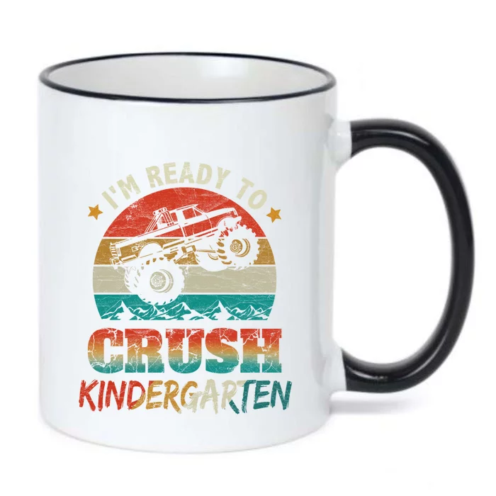 Back To School Ready To Crush Kindergarten Monster Truck Boy Funny Gift Black Color Changing Mug