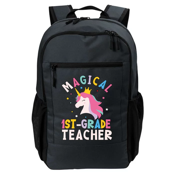 Back To School First 1St Grade Teacher Magical Unicorn Gift Daily Commute Backpack