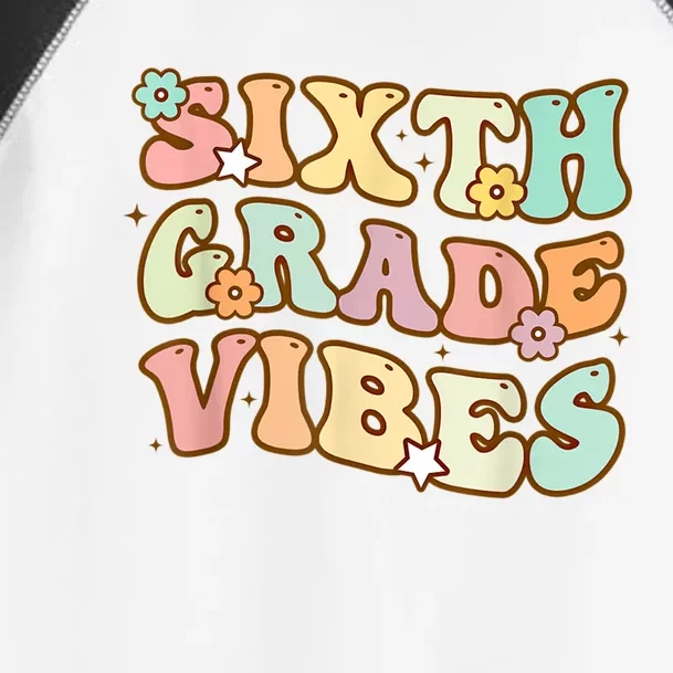 Back To School Sixth Grade Vibes Student Teacher Retro Gift Toddler Fine Jersey T-Shirt