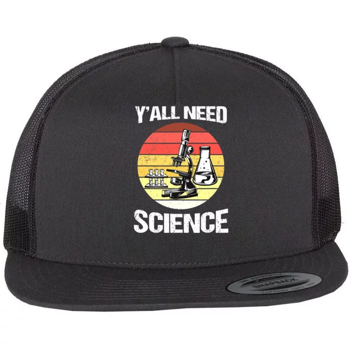 Back To School Y'all Need Science Teacher Flat Bill Trucker Hat