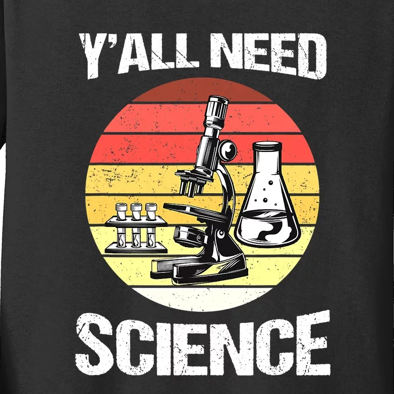 Back To School Y'all Need Science Teacher Kids Long Sleeve Shirt