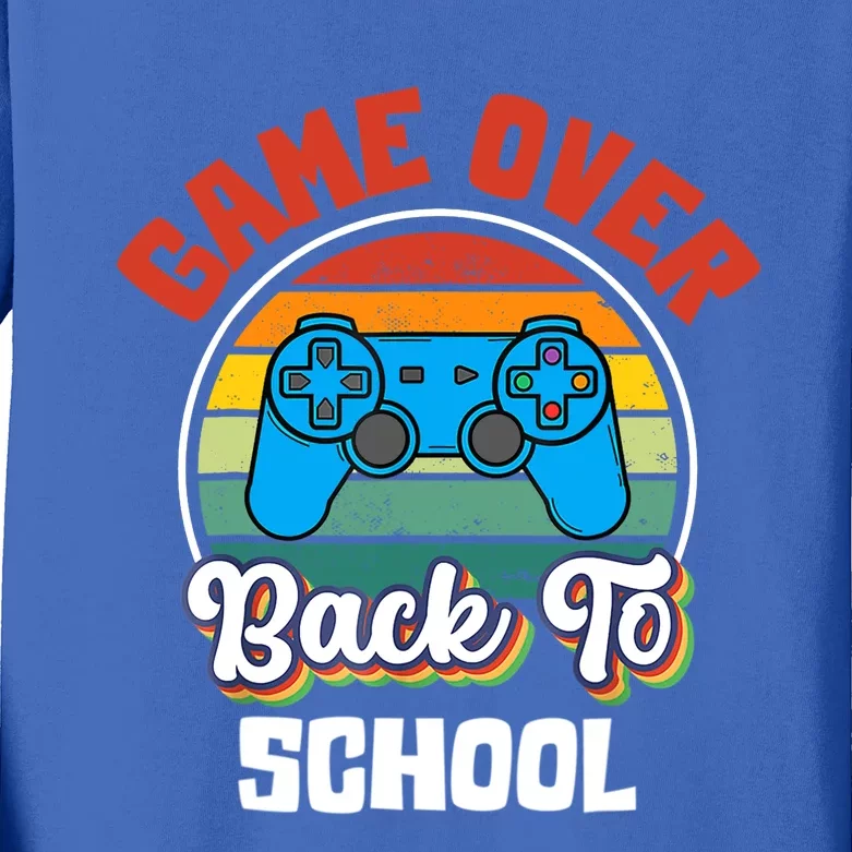 Back To School Funny Game Over Teacher Student Controller Gift Kids Long Sleeve Shirt