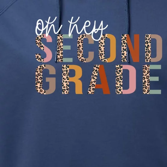 Back To School Students Oh Hey 2Nd Second Grade Leopard Gift Performance Fleece Hoodie