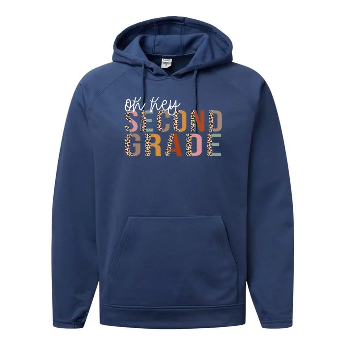 Back To School Students Oh Hey 2Nd Second Grade Leopard Gift Performance Fleece Hoodie