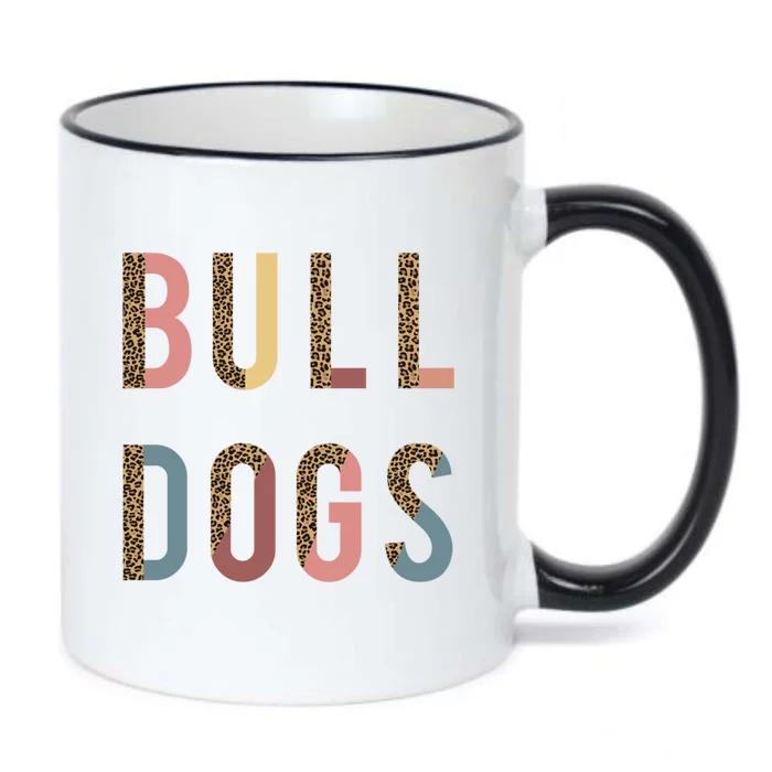 Bulldogs Team Spirit School Sports Fan Mascot Teacher Mom Gift Black Color Changing Mug