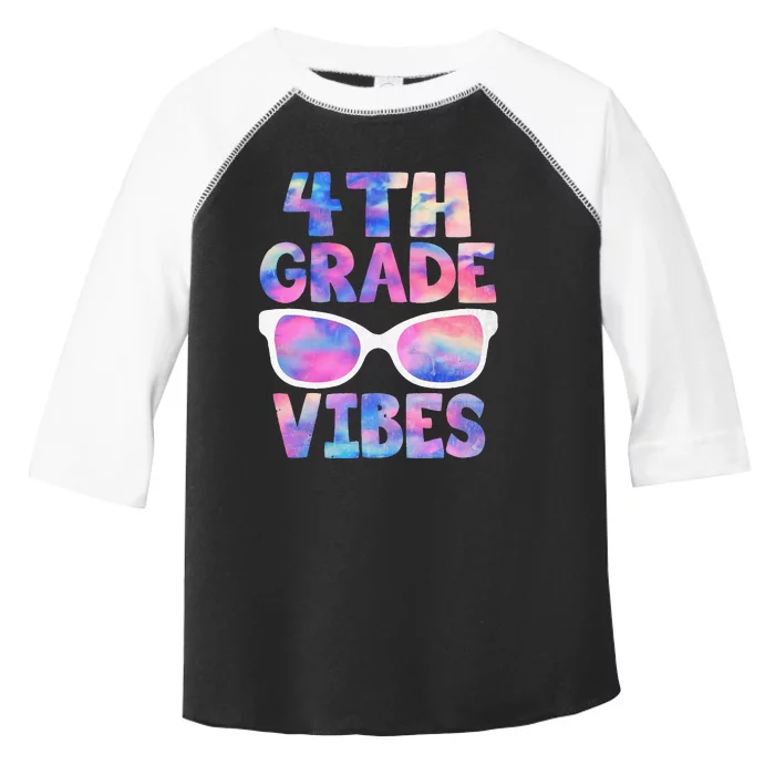 Back To School 4th Grade Vibes First Day Teacher Toddler Fine Jersey T-Shirt