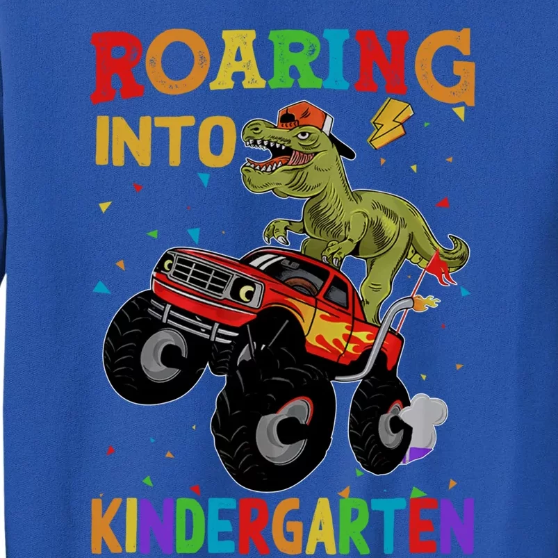 Back To School Roaring Kindergarten Dinosaur Monster Truck Gift Sweatshirt