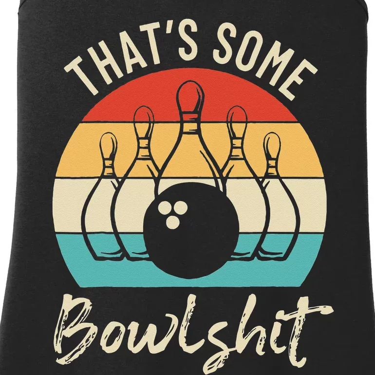 Bowling Thats Some Bowlshit Retro Bowling Lovers Bowler Ladies Essential Tank