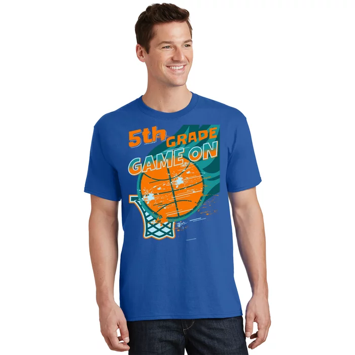 Back To School Game On 5Th Grade Student Basketball Lover Cute Gift T-Shirt