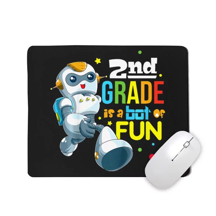 Back To School Team Second Grade Cool Robot Mousepad