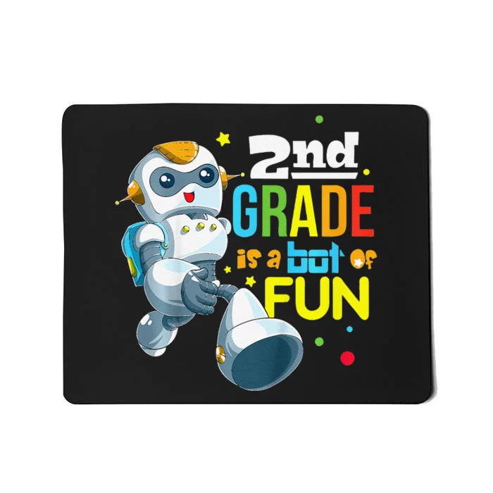 Back To School Team Second Grade Cool Robot Mousepad