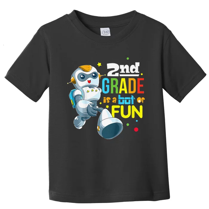 Back To School Team Second Grade Cool Robot Toddler T-Shirt