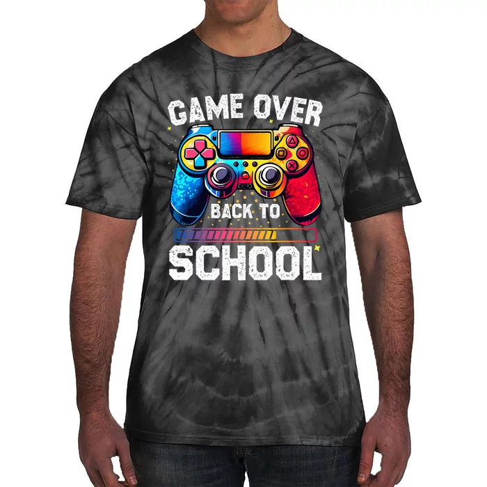 Back to School Funny Game Over Teacher Student Retro Gamer Tie-Dye T-Shirt