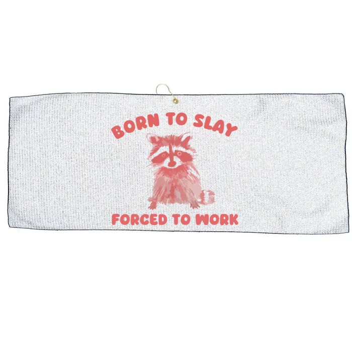 Born To Slay Forced To Work Large Microfiber Waffle Golf Towel