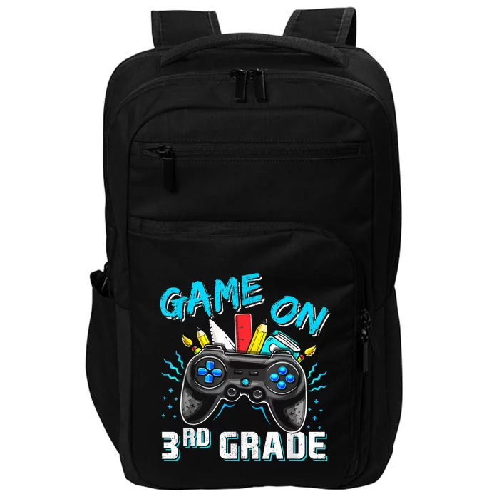 Back To School Game On Third Grade Gaming Student Funny Gift Impact Tech Backpack