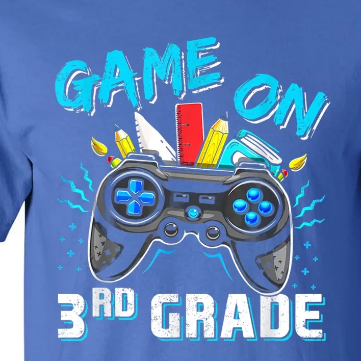 Back To School Game On Third Grade Gaming Student Funny Gift Tall T-Shirt