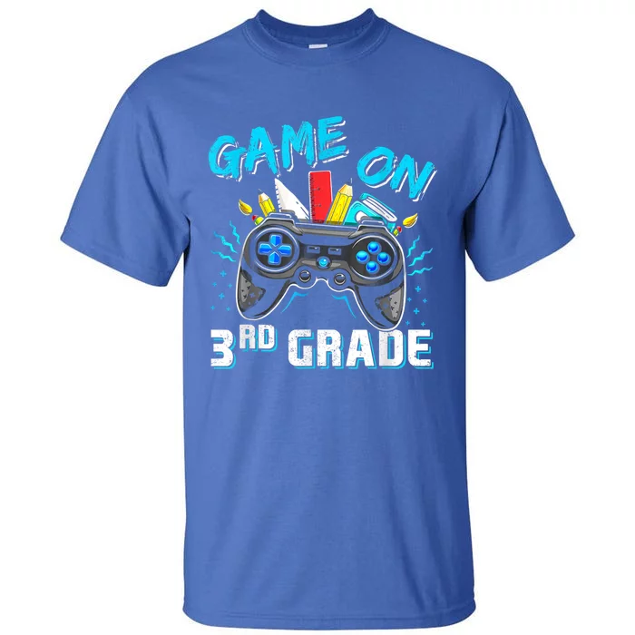 Back To School Game On Third Grade Gaming Student Funny Gift Tall T-Shirt