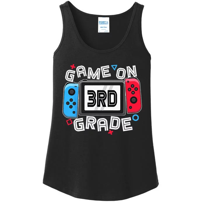 Back To School Game On 3rd Grade Funny Gamer Ladies Essential Tank