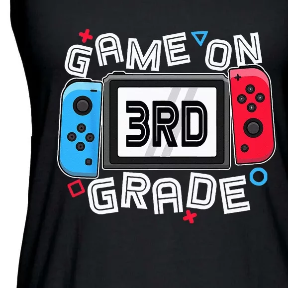 Back To School Game On 3rd Grade Funny Gamer Ladies Essential Flowy Tank