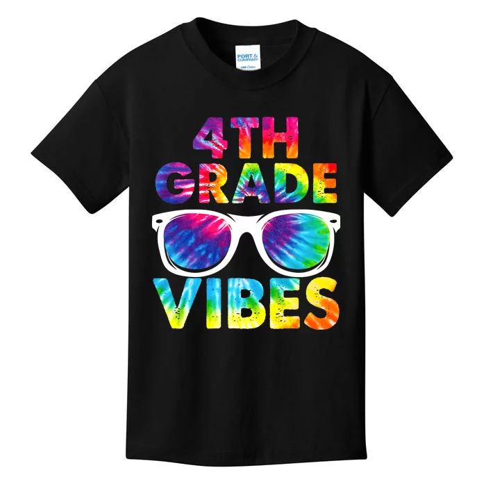 Back To School Funny 4th Grade Vibes First Day Teacher Kids T-Shirt