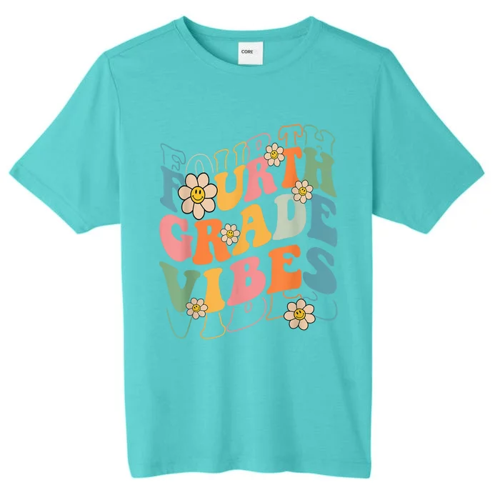 Back To School Fourth Grade Vibes Student Teacher Wo Kid ChromaSoft Performance T-Shirt