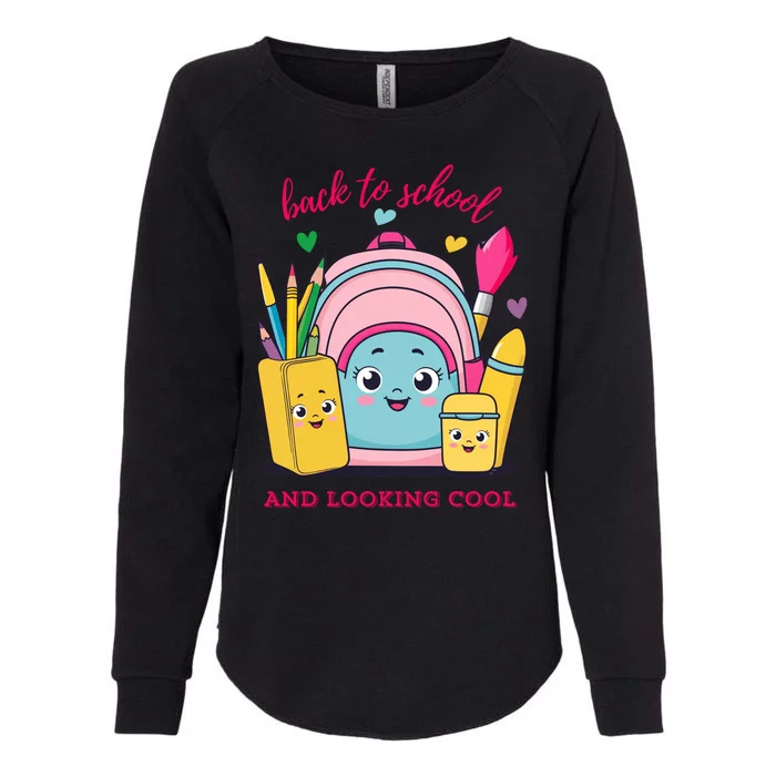 Back To School And Looking Cool Gift Womens California Wash Sweatshirt