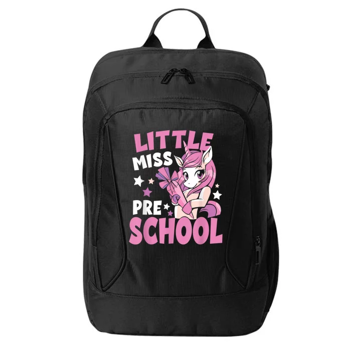 Back To School Girl Little Miss Preschool Unicorn City Backpack