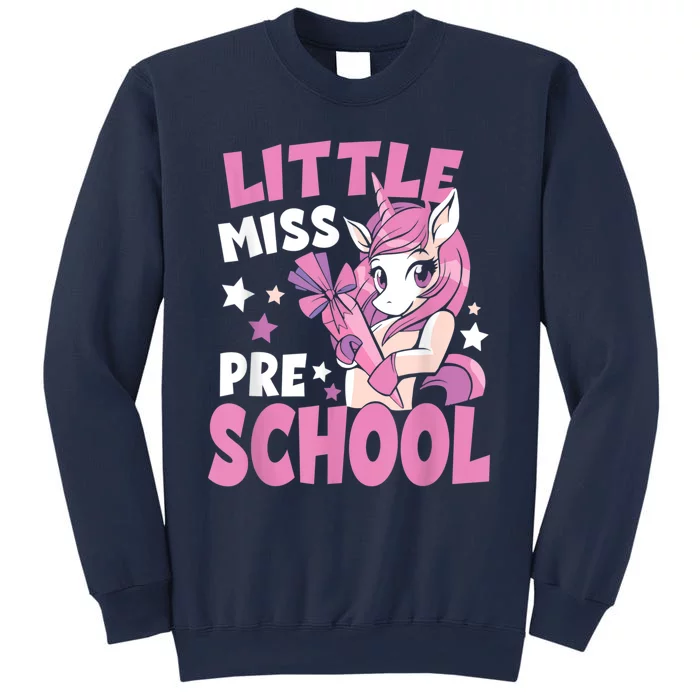 Back To School Girl Little Miss Preschool Unicorn Sweatshirt