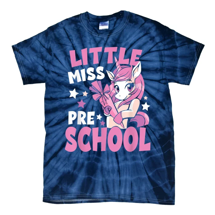 Back To School Girl Little Miss Preschool Unicorn Tie-Dye T-Shirt