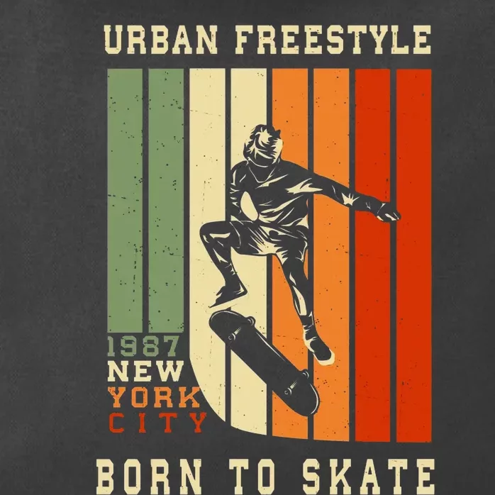 Born To Skate Zip Tote Bag