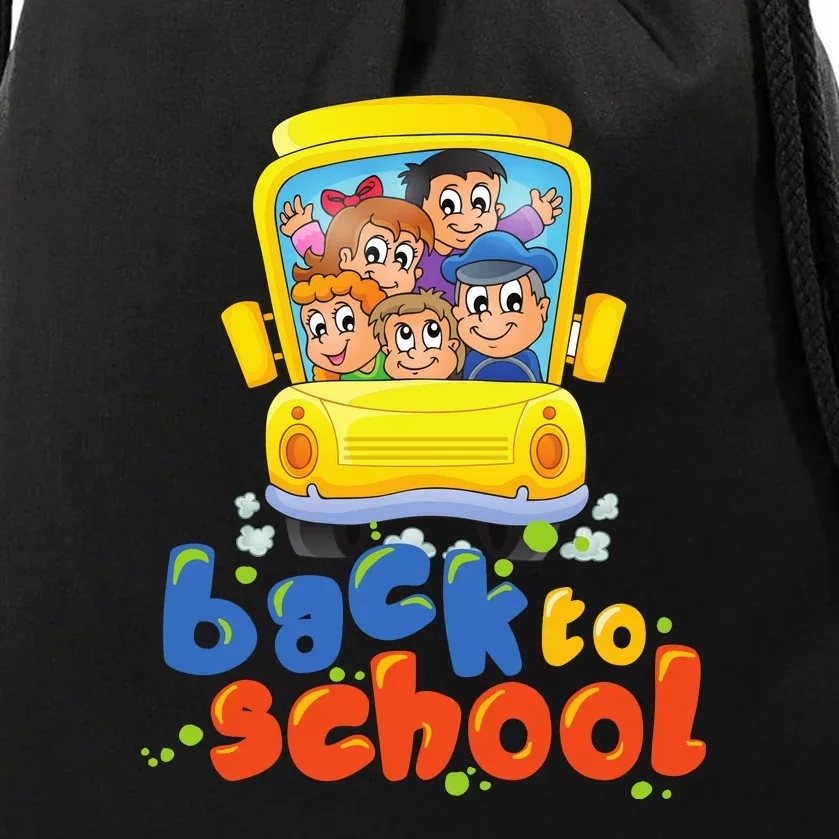 Black To School Funny College Teacher Fun Drawstring Bag