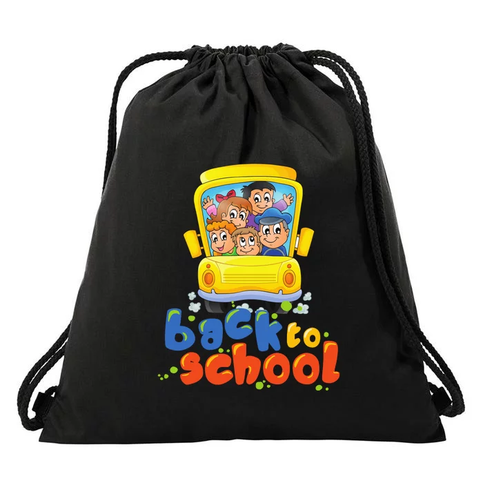 Black To School Funny College Teacher Fun Drawstring Bag