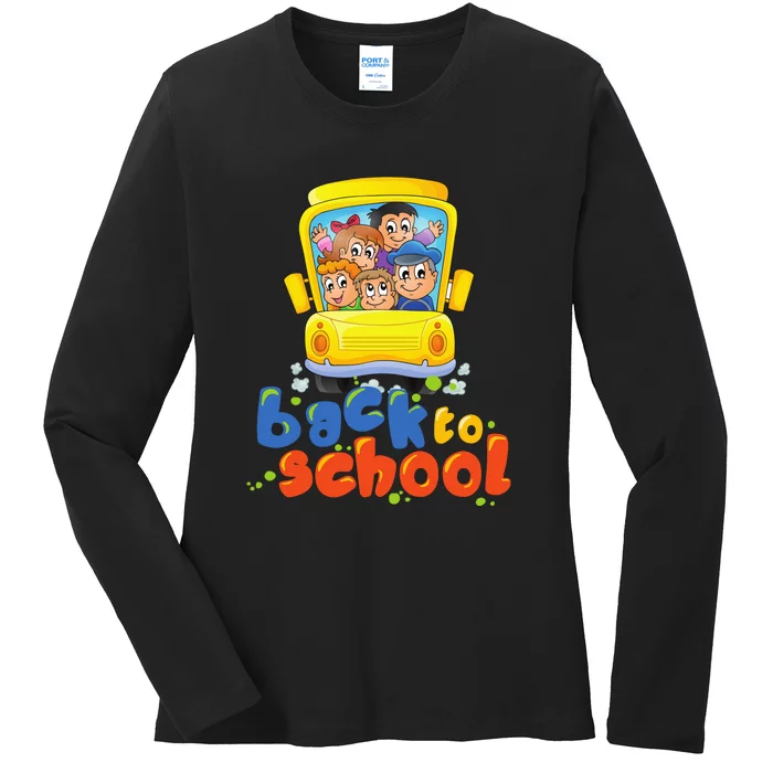 Black To School Funny College Teacher Fun Ladies Long Sleeve Shirt