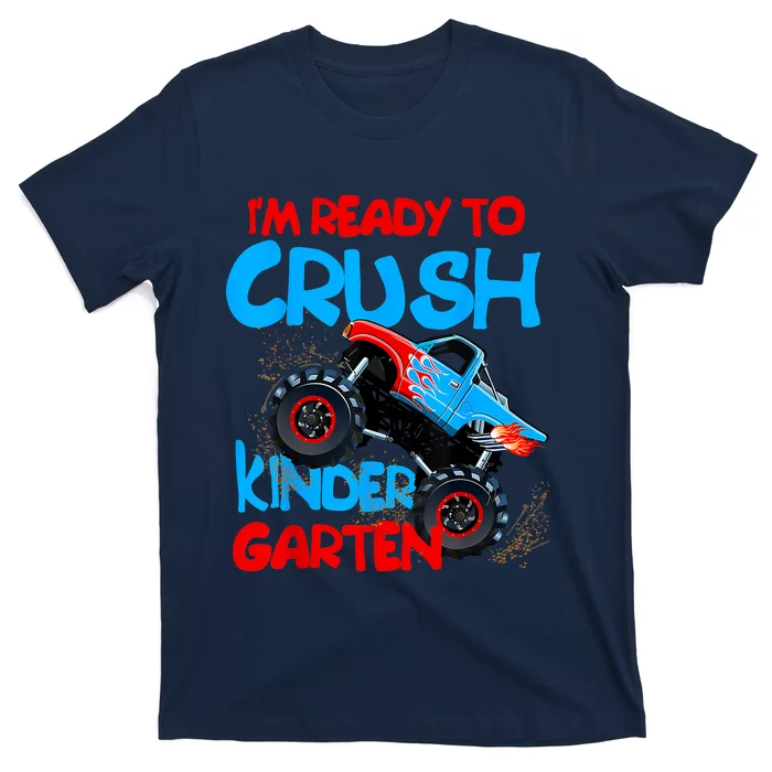 Back To School First Day Of Kindergarten Monster Truck T-Shirt