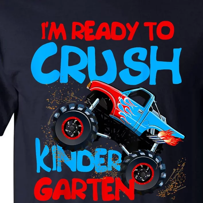 Back To School First Day Of Kindergarten Monster Truck Tall T-Shirt