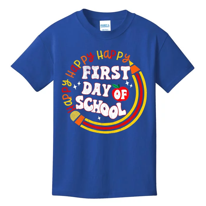 Back To School Teachers Happy First Day Of School Gift Kids T-Shirt