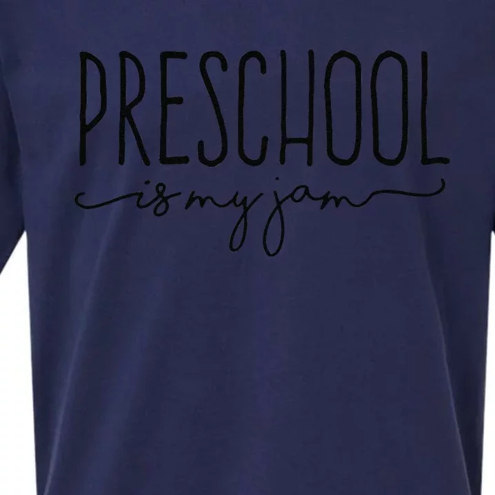 Back To School Preschool Is My Jam PreK Teachers Student Gift Sueded Cloud Jersey T-Shirt