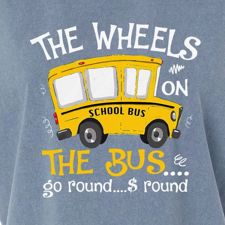 Back To School The Wheels On The Bus Garment-Dyed Women's Muscle Tee