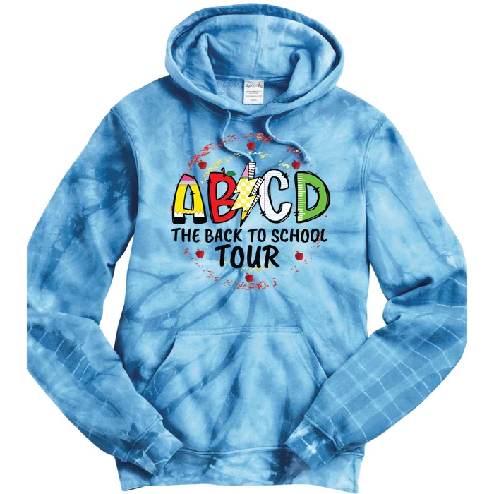 Back To School For Teachers Abcd Teacher Tie Dye Hoodie