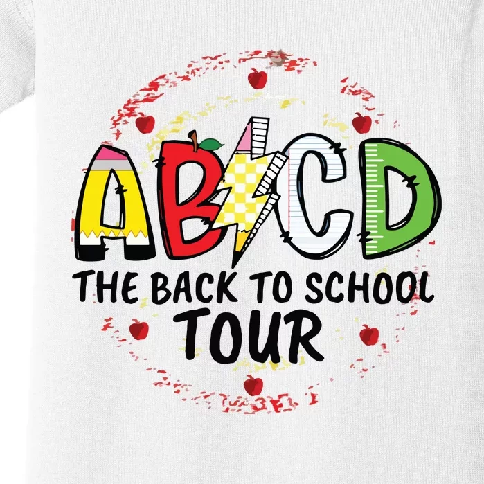 Back To School For Teachers Abcd Teacher Baby Bodysuit